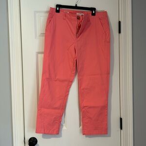 Loft Monroe slim pants size 12, coral color
